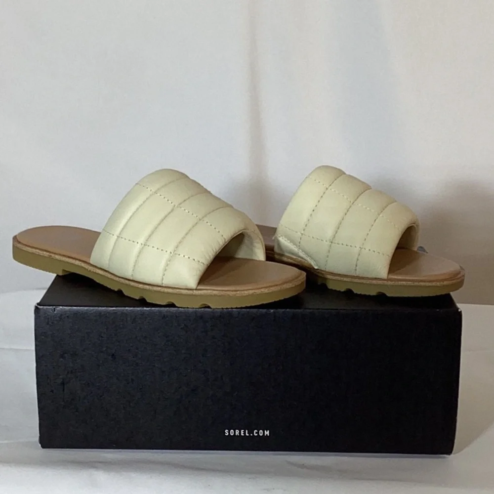 NWT SOREL Ella III Quilted Puff Slide Sandal Size 6 - Picture 3 of 9